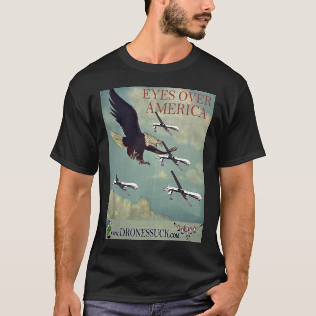 Camiseta negra clásica del Anti-abejón (Anverso)