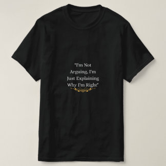 Camiseta negra con cita divertida y sarcástica