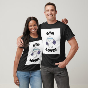 Camiseta negra con diseño de título de gimnasio