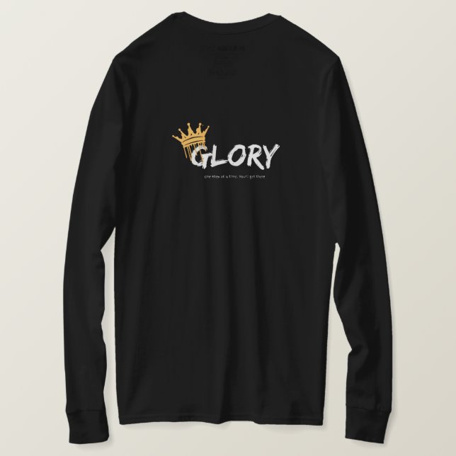 Camiseta negra con diseño dorado (Reverso del diseño)