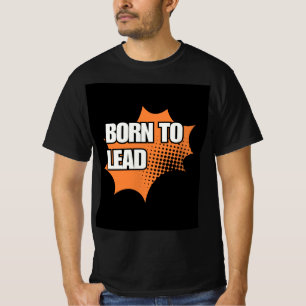 Camiseta negra con diseño naranja