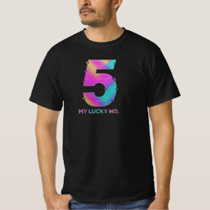 Camiseta negra con estampado de logotipo de número