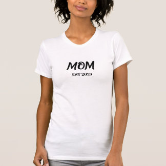 Camiseta negra con guión establecida para mamá