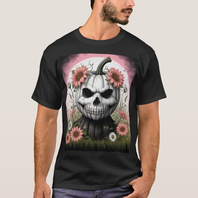 Camiseta negra con motivo Halloween (Anverso)