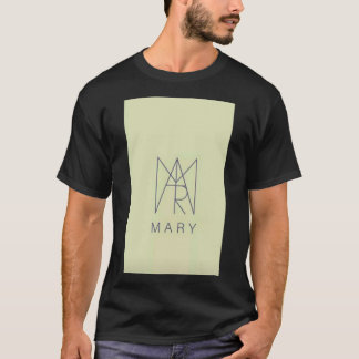 Camiseta negra con nombre Mary diseño