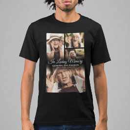 Camiseta negra conmemorativa en memoria