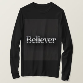 Camiseta negra cristiana para creyentes