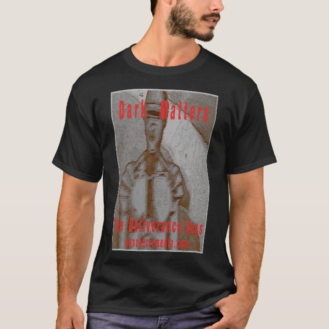 Camiseta negra "Dark Matters" para hombre (Anverso)