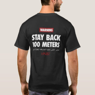 Camiseta negra de 100 metros para veteranos milita