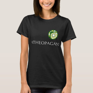 Camiseta negra de "Atheopagan" de las mujeres con