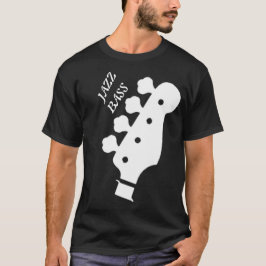 Camiseta negra de bajo de jazz