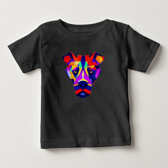 Camiseta negra de bebé de Alexander's Dog (Anverso)