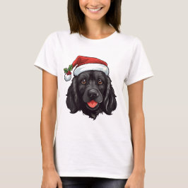 Camiseta negra de Cocker Spaniel navidad