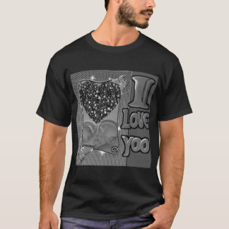 Camiseta negra de corazón 'Me amo a mí mismo' | Am