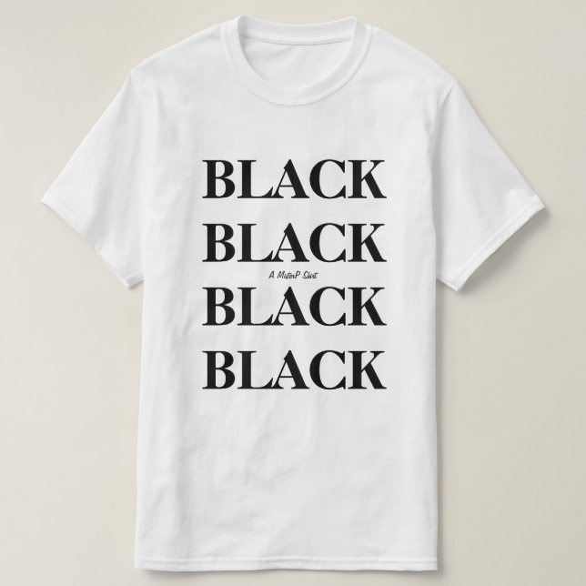 Camiseta negra (de dos lados) - Una camiseta de Mi (Diseño del anverso)