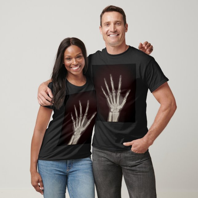 Camiseta negra de esqueleto (Unisexo)