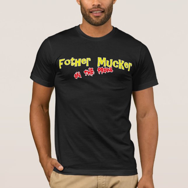 Camiseta negra de Fother Mucker por SickonE (Anverso)