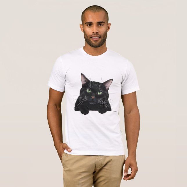 Camiseta negra de gato (Anverso completo)