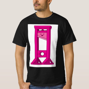 Camiseta negra de guiloto rosa