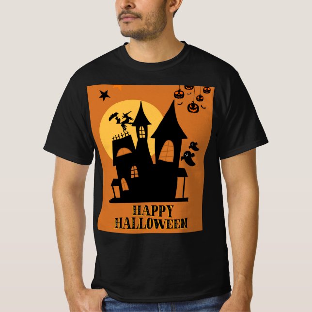 Camiseta negra de Halloween (Anverso)