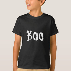 Camiseta negra de Halloween Boo Kids
