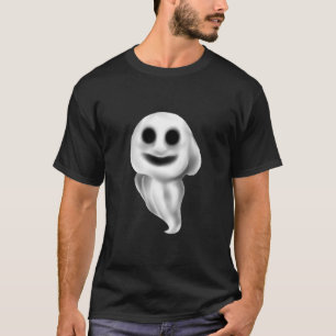 Camiseta negra de Halloween con fantasmal fantasma