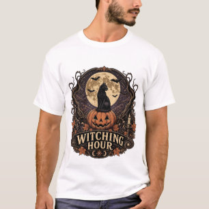 Camiseta negra de Halloween de gato - Hora de Bruj