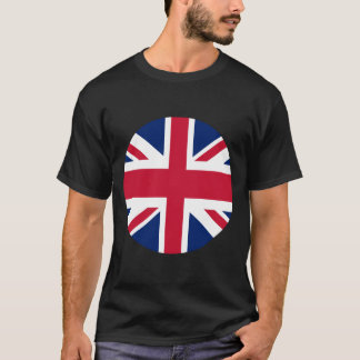 Camiseta negra de hombre con Union Jack circular