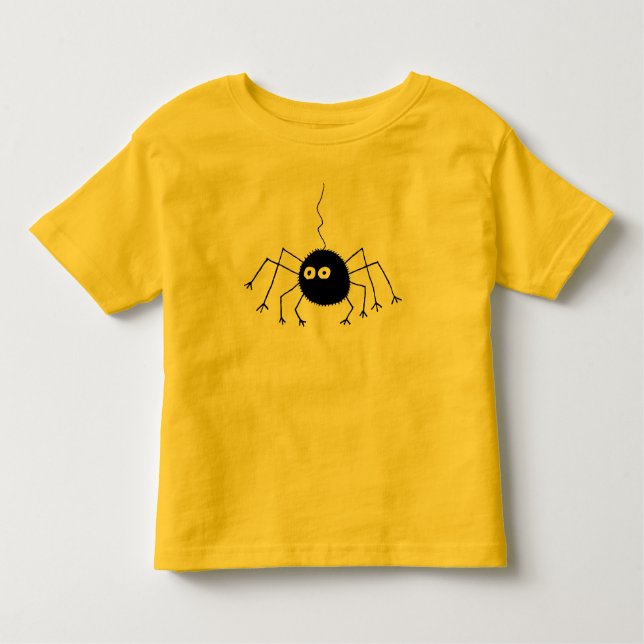 Camiseta negra de la araña de los ojos grandes (Anverso)
