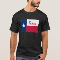 Camiseta negra de la bandera del estado de Texas