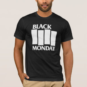 Camiseta negra de la bandera negra de lunes