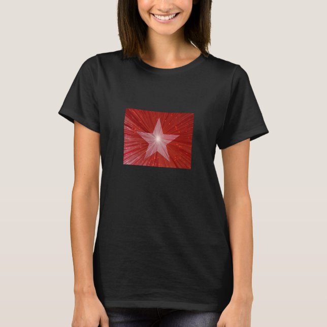 Camiseta negra de la Estrella Roja (Anverso)
