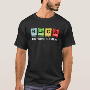 Camiseta negra de la historia negra The Prime Elem