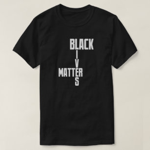 Camiseta negra de la materia de las vidas