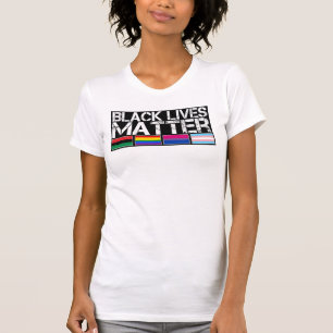 Camiseta negra de la materia LGBT de las vidas