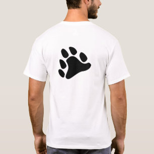Camiseta negra de la pata (diseño trasero)