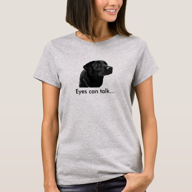 Camiseta negra de Labrador (Anverso)