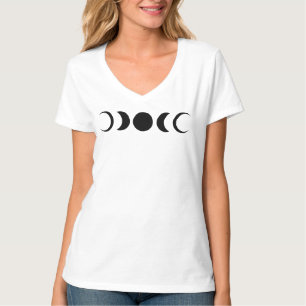 Camiseta negra de las mujeres con un eco
