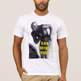Camiseta negra de los héroes de la historia