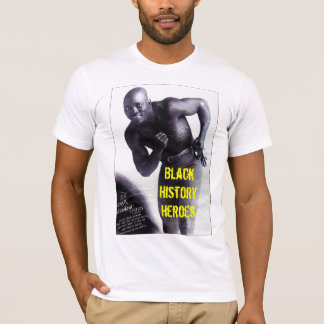 Camiseta negra de los héroes de la historia