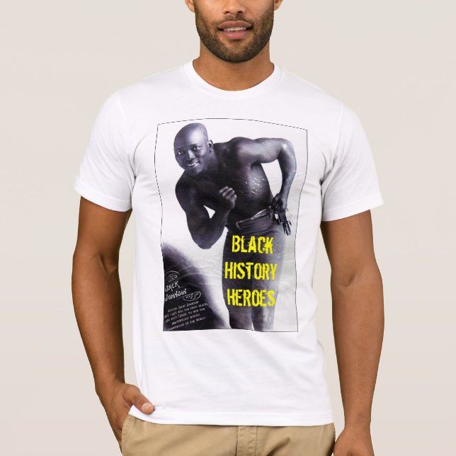 Camiseta negra de los héroes de la historia (Anverso)