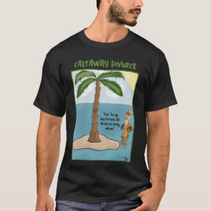 Camiseta negra de los hombres castaway