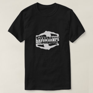 Camiseta negra de los hombres de baile Break