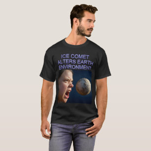 Camiseta negra de los hombres de impacto ambiental