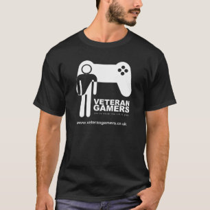 Camiseta negra de los videojugadores del veterano
