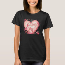 Camiseta negra de manga corta 'Te Amo San Valentín