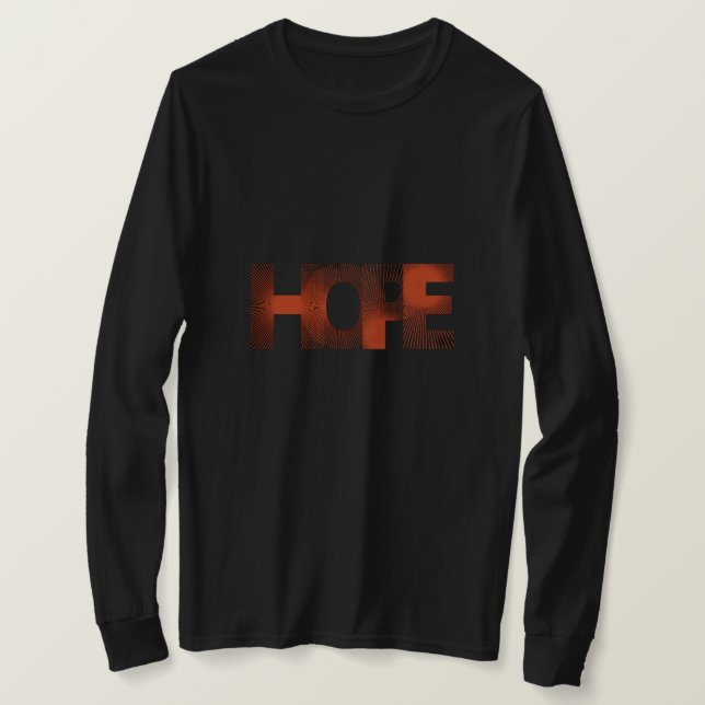 Camiseta negra de manga larga con diseño de espera (Anverso del diseño)