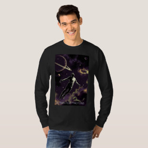 Camiseta negra de manga larga para fotones volador
