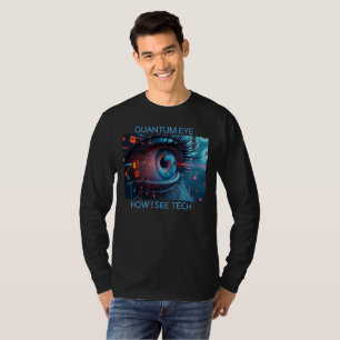 Camiseta negra de manga larga para hombres con tec