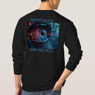 camiseta negra de manga larga para hombres con tec